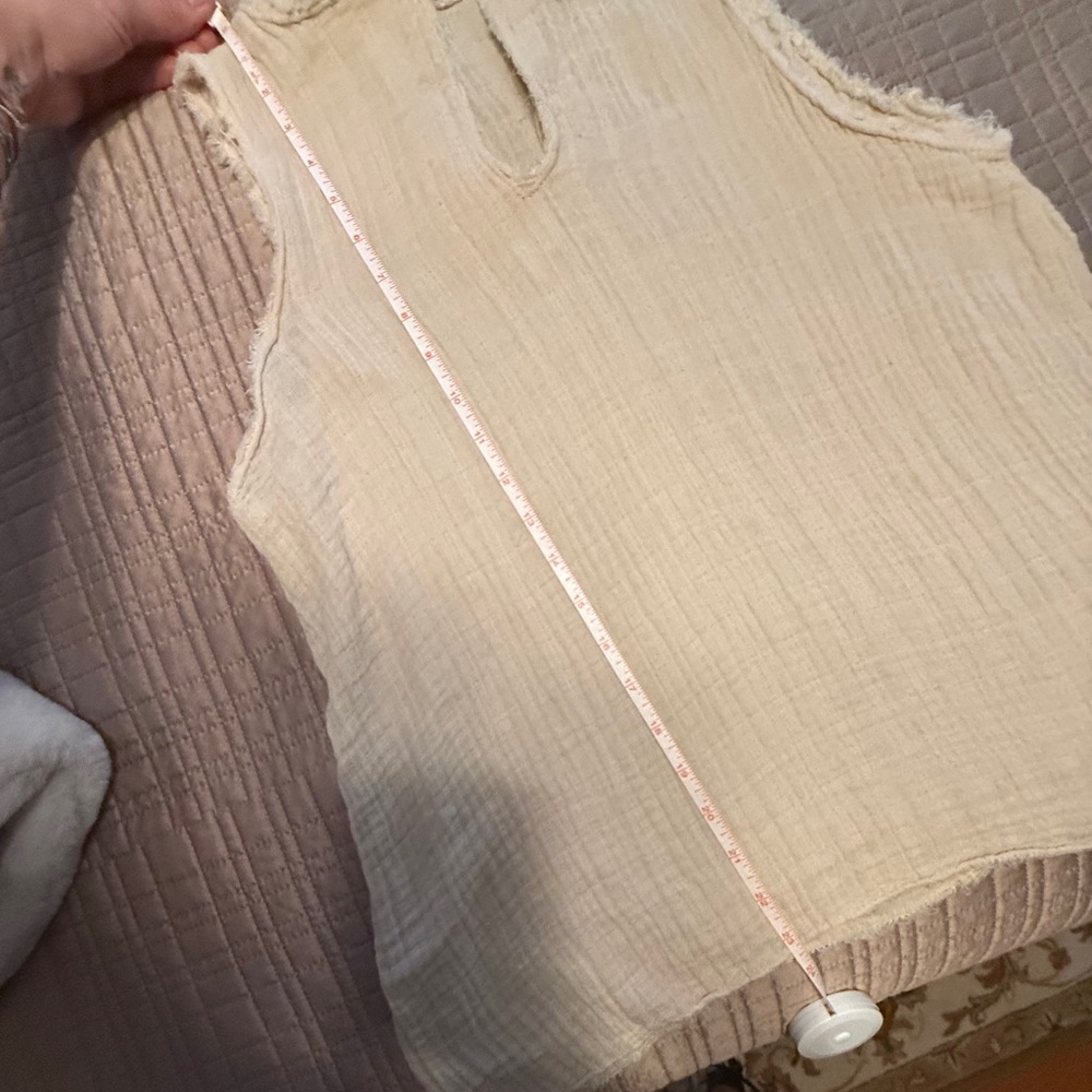 It is well LA Gauze 100% Cotton Sleeveless Top and Maxi Skirt Set in Natural - Picture 11 of 12